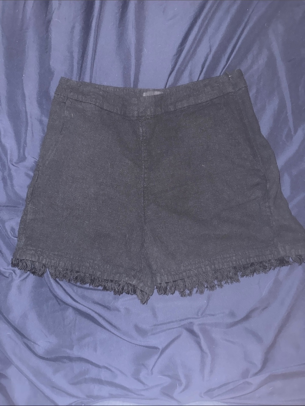 Banana Republic Black Frayed Hem Denim Shorts
